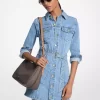 Denim Belted Mini Dress