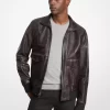 Distressed Leather Harrington Jacket Distressed Leather Harrington Jacket