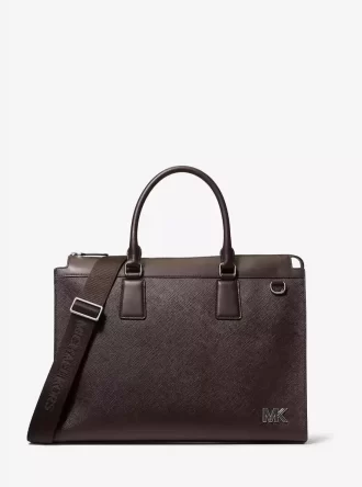 Edison Medium Scratch-Resistant Leather Briefcase