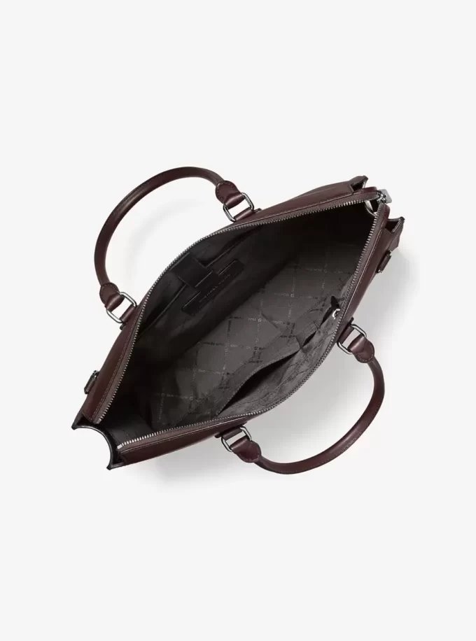 Edison Medium Scratch-Resistant Leather Briefcase