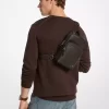 Edison Scratch-Resistant Crossgrain Leather Sling Pack