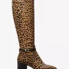 Ella Leopard Print Calf Hair Block Heel Boot Ella Leopard Print Calf Hair Block Heel Boot