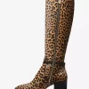 Ella Leopard Print Calf Hair Block Heel Boot Ella Leopard Print Calf Hair Block Heel Boot