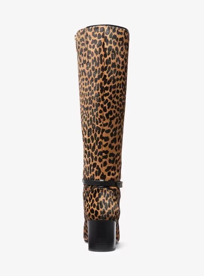 Ella Leopard Print Calf Hair Block Heel Boot Ella Leopard Print Calf Hair Block Heel Boot