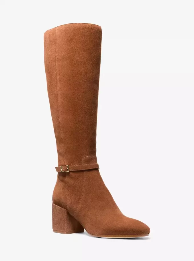 Ella Suede Wide Calf Block Heel Boot Ella Suede Wide Calf Block Heel Boot