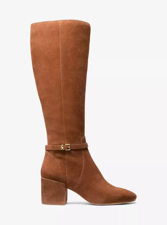 Ella Suede Wide Calf Block Heel Boot Ella Suede Wide Calf Block Heel Boot