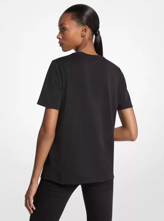 Embellished Logo Cotton T-Shirt