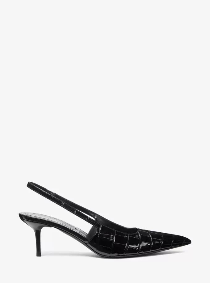 Emma Crocodile Embossed Leather Slingback Pump Emma Crocodile Embossed Leather Slingback Pump