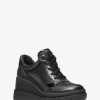 Emmy Leather and Mesh Wedge Trainer