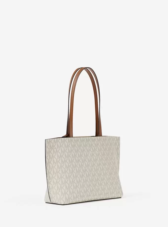 Evelyn Small Signature Logo Tote Bag