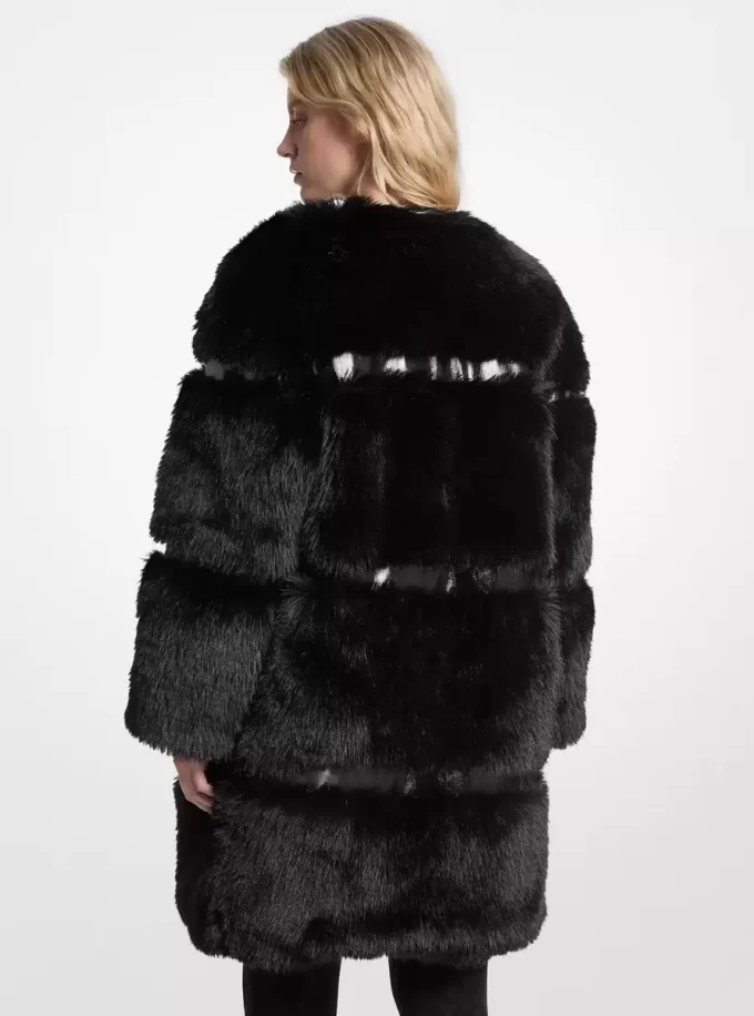 Faux Fur and Patent Coat Faux Fur and Patent Coat