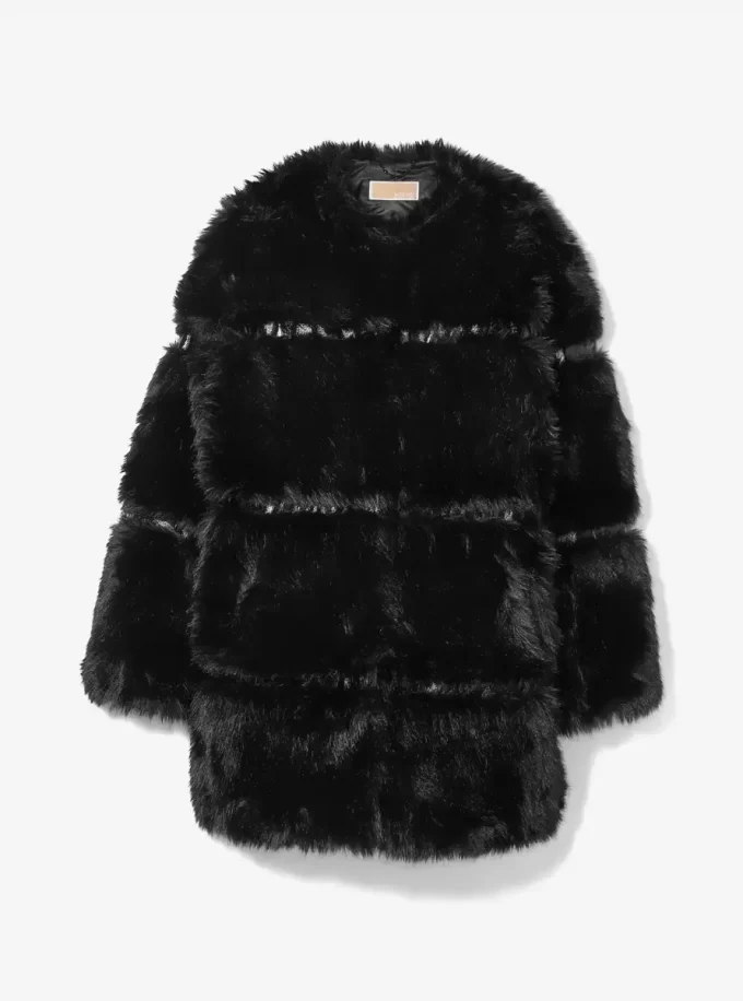 Faux Fur and Patent Coat Faux Fur and Patent Coat