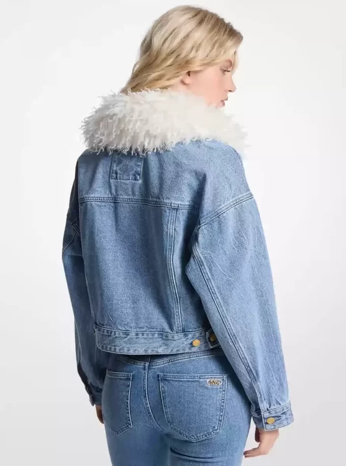Faux Fur Collar Denim Jacket Faux Fur Collar Denim Jacket