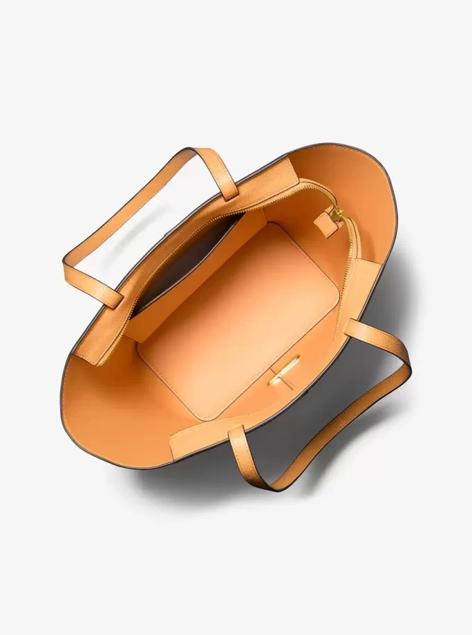 Flora Large Signature Logo and Leather Tote Bag Flora Large Signature Logo and Leather Tote Bag