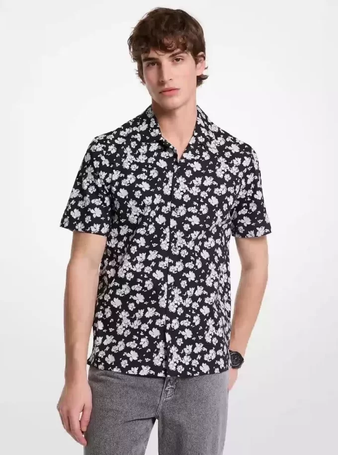 Floral Stretch Cotton Camp Shirt Floral Stretch Cotton Camp Shirt