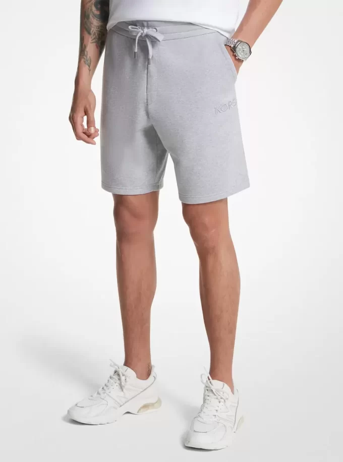 French Terry Cotton Blend Shorts