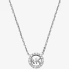 Fulton Precious-Metal Plated Sterling Silver Pavé Logo Charm Necklace Fulton Precious-Metal Plated Sterling Silver Pavé Logo Charm Necklace