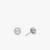 Fulton Precious-Metal Plated Sterling Silver Pavé Logo Charm Stud Earrings Fulton Precious-Metal Plated Sterling Silver Pavé Logo Charm Stud Earrings