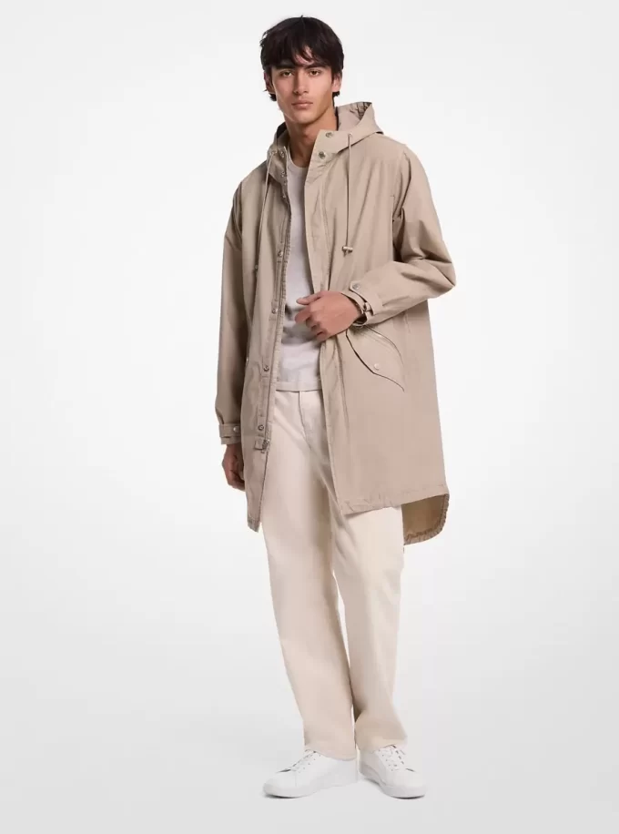 Garment-Dyed Stretch Cotton Poplin Anorak Garment-Dyed Stretch Cotton Poplin Anorak