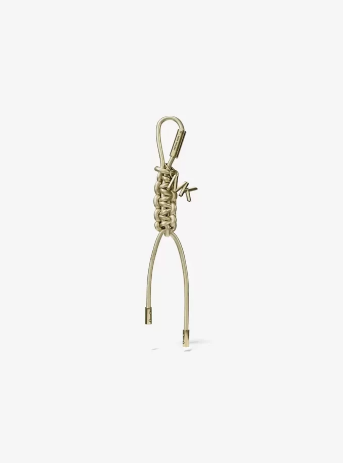 Gold-Tone and Metallic Braided Cord Bag Charm Gold-Tone and Metallic Braided Cord Bag Charm