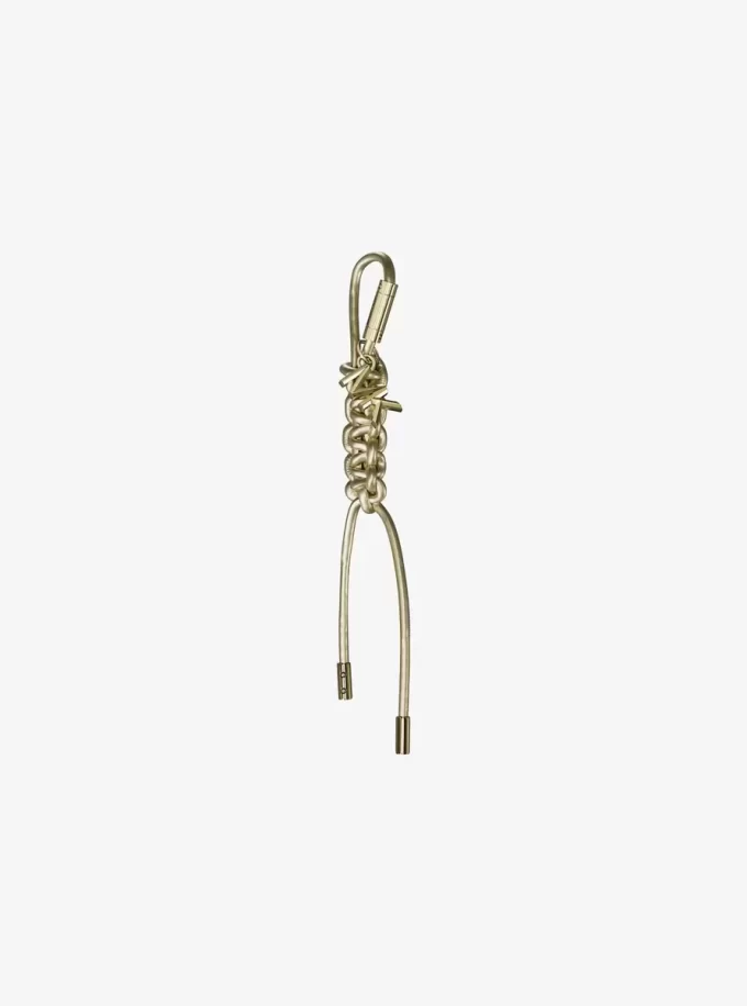Gold-Tone and Metallic Braided Cord Bag Charm Gold-Tone and Metallic Braided Cord Bag Charm