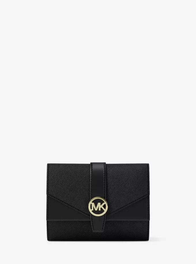 Greenwich Medium Saffiano Leather Trifold Wallet Greenwich Medium Saffiano Leather Trifold Wallet