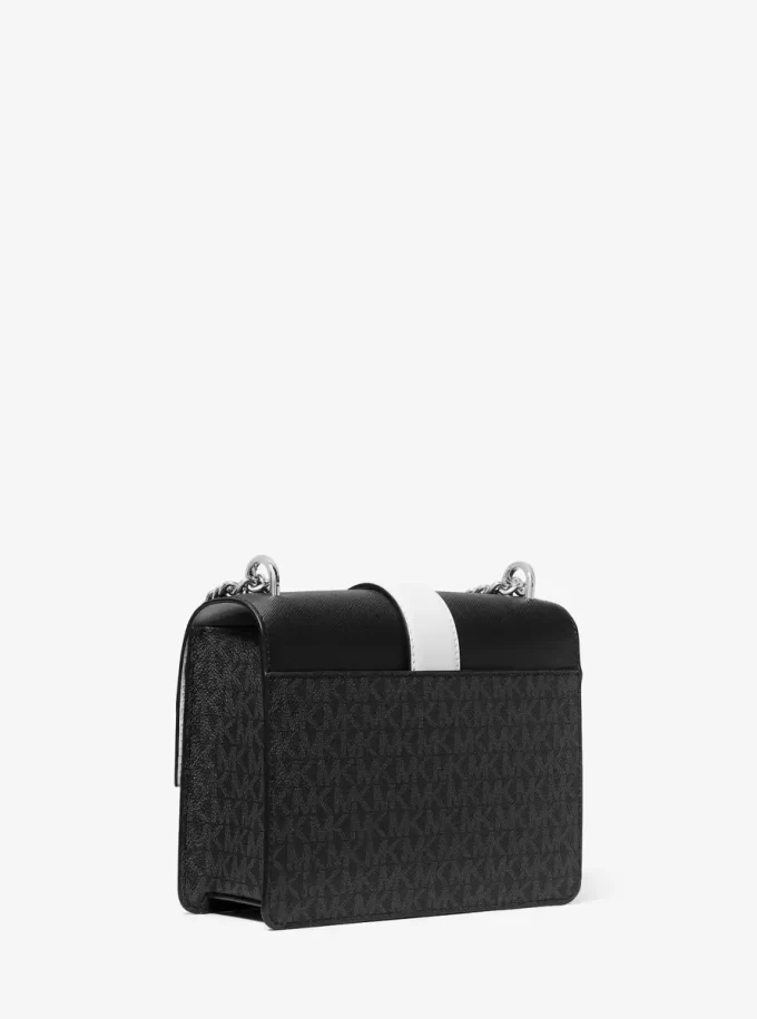 Greenwich Small Color-Block Signature Logo Crossbody Bag Greenwich Small Color-Block Signature Logo Crossbody Bag