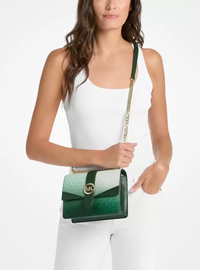 Greenwich Small Ombré Signature Logo Crossbody Bag Greenwich Small Ombré Signature Logo Crossbody Bag