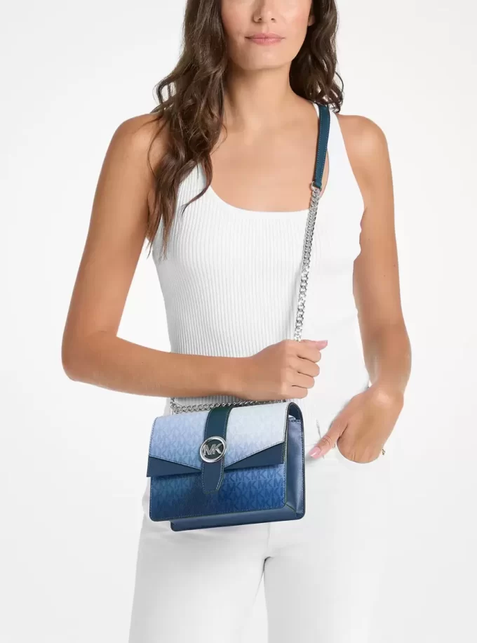 Greenwich Small Ombré Signature Logo Crossbody Bag Greenwich Small Ombré Signature Logo Crossbody Bag