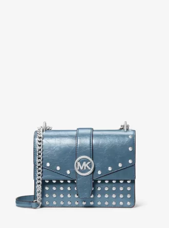 Greenwich Small Studded Distressed Crossbody Bag