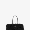 Hamilton Moderne Small Faux Shearling Satchel