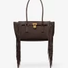 Hamilton Moderne Small Fringed Suede Satchel