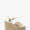 Hannah Metallic Nylon Blend Wedge Sandal Hannah Metallic Nylon Blend Wedge Sandal