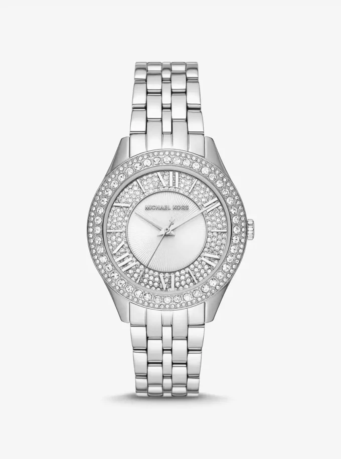 Harlowe Pavé Silver-Tone Watch Harlowe Pavé Silver-Tone Watch
