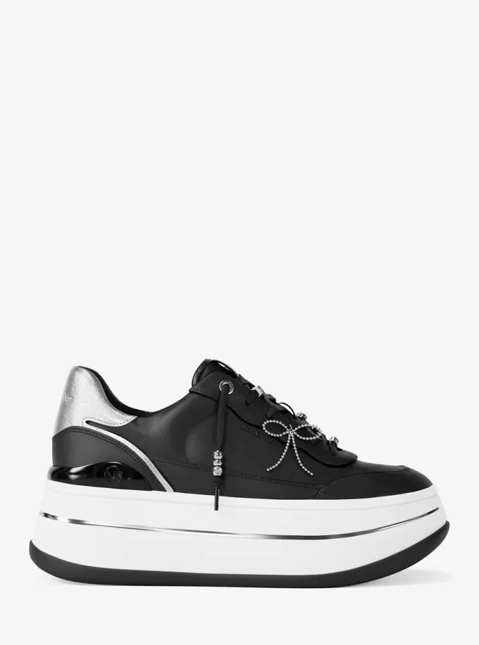 Hayes Embellished Leather Platform Sneaker