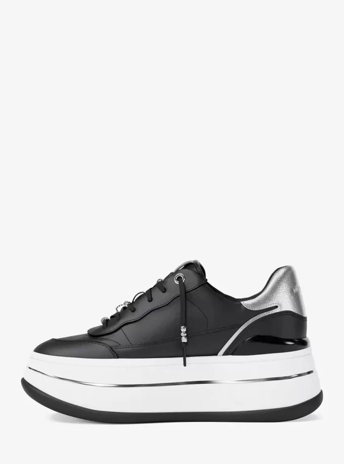 Hayes Embellished Leather Platform Sneaker