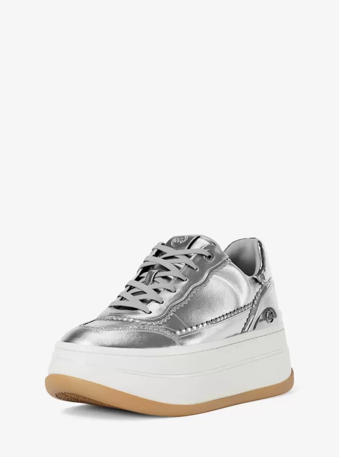 Hayes Embellished Metallic Leather Platform Sneaker Hayes Embellished Metallic Leather Platform Sneaker