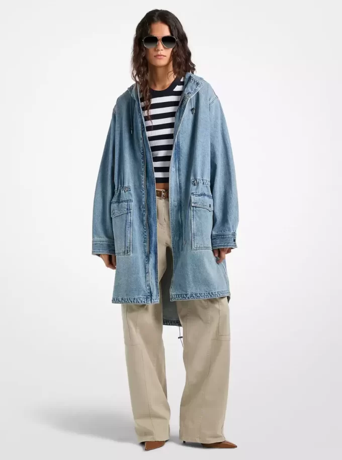 Hooded Denim Parka Hooded Denim Parka