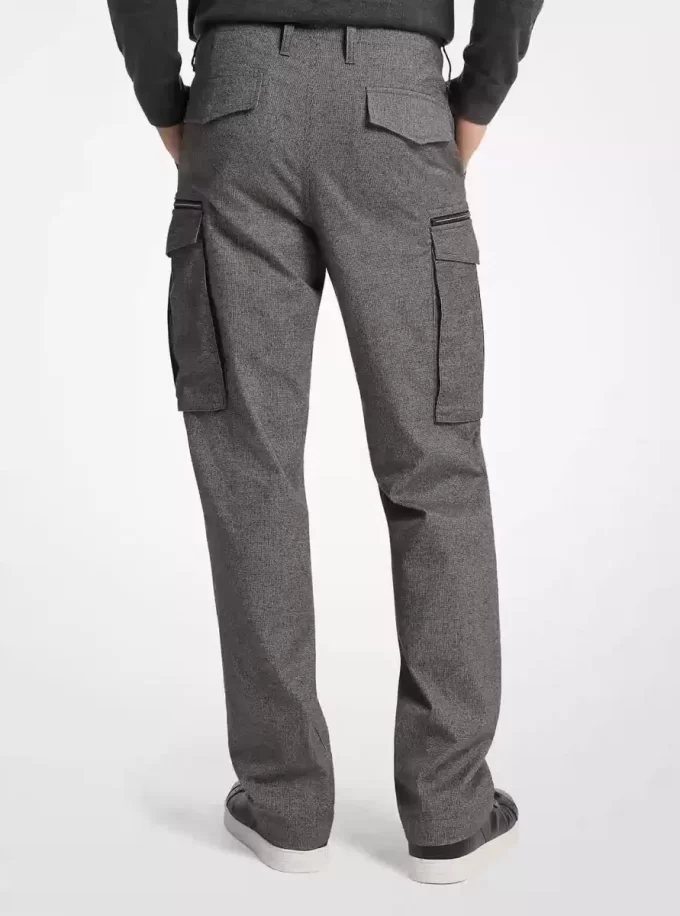 Houndstooth Cotton Zip Cargo Pants Houndstooth Cotton Zip Cargo Pants