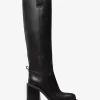 Houston Leather Block Heel Boot