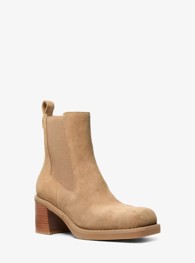 Houston Suede Block Heel Ankle Boot Houston Suede Block Heel Ankle Boot