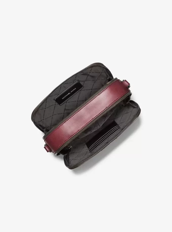 Hudson Logo Embossed Burnished Leather Crossbody Bag Hudson Logo Embossed Burnished Leather Crossbody Bag