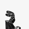Irene Studded Leather Block Heel Sandal Irene Studded Leather Block Heel Sandal