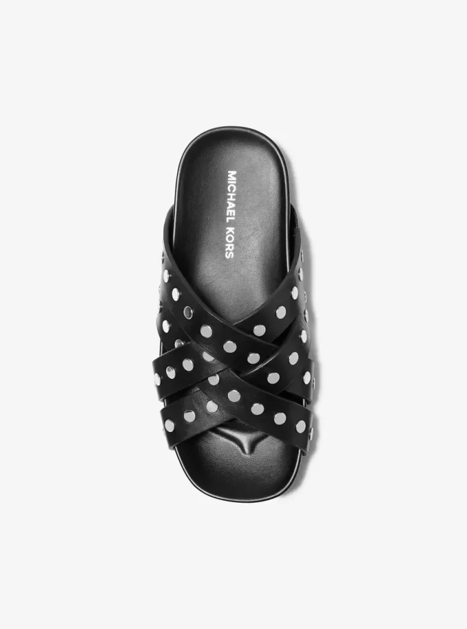Irene Studded Leather Flat Sandal Irene Studded Leather Flat Sandal