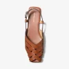 Irene Woven Leather Slingback Sandal