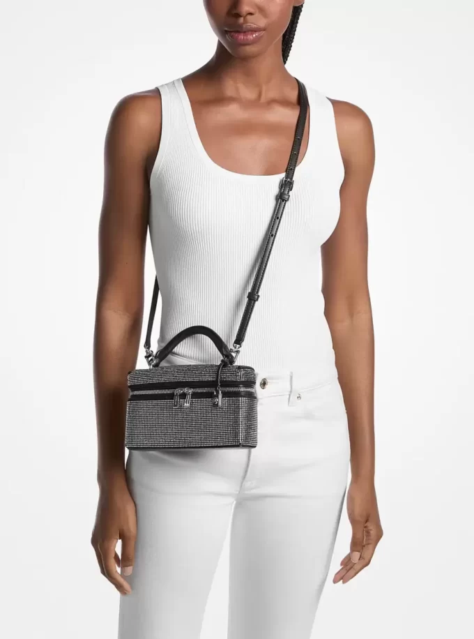 Jana Extra-Small Embellished Suede Convertible Crossbody Bag Jana Extra-Small Embellished Suede Convertible Crossbody Bag