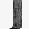 Jayla Embellished Leather Fringed Boot