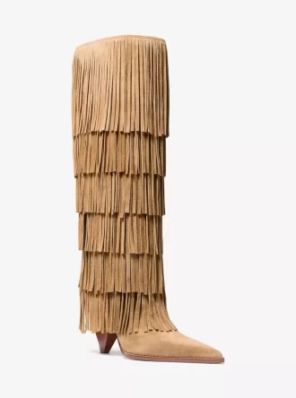 Jayla Fringed Suede Tall Boot