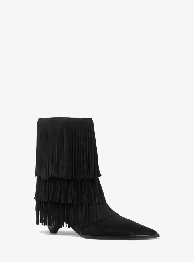 Jayla Suede Fringed Ankle Boot