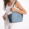 Jet Set Large Color-Block Signature Logo Shoulder Bag Jet Set Large Color-Block Signature Logo Shoulder Bag